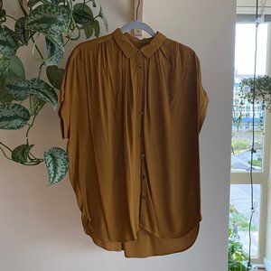 Madewell Central Drapey Shirt Mustard